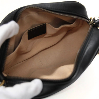 GUCCI GG Marmont Small Leather Bag Black Size ONE SIZE