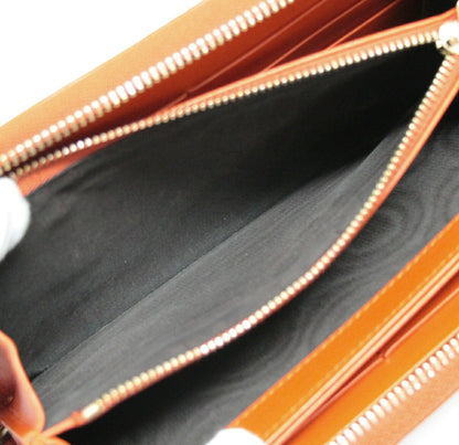 GUCCI Guccissima Round Zip Wallet Orange Size ONE SIZE