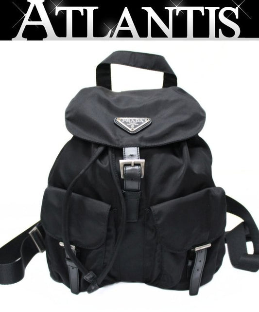 PRADA Nylon Triangle Logo Small Backpack Size ONE SIZE