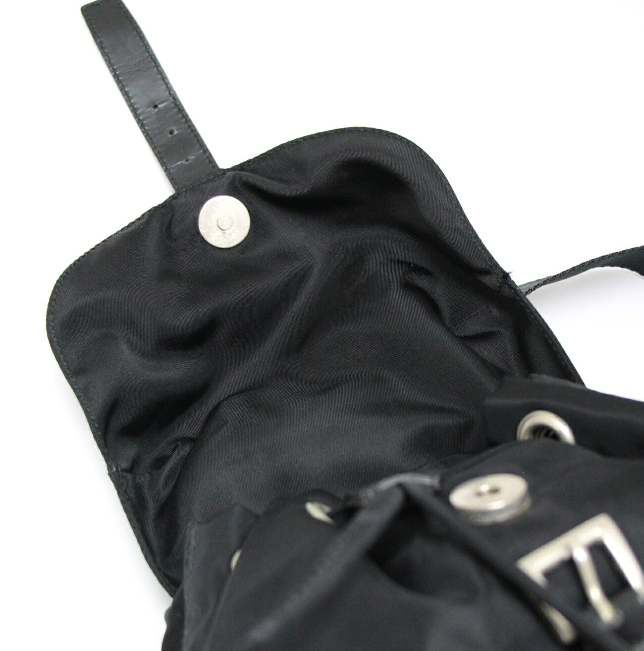 PRADA Nylon Triangle Logo Small Backpack Size ONE SIZE
