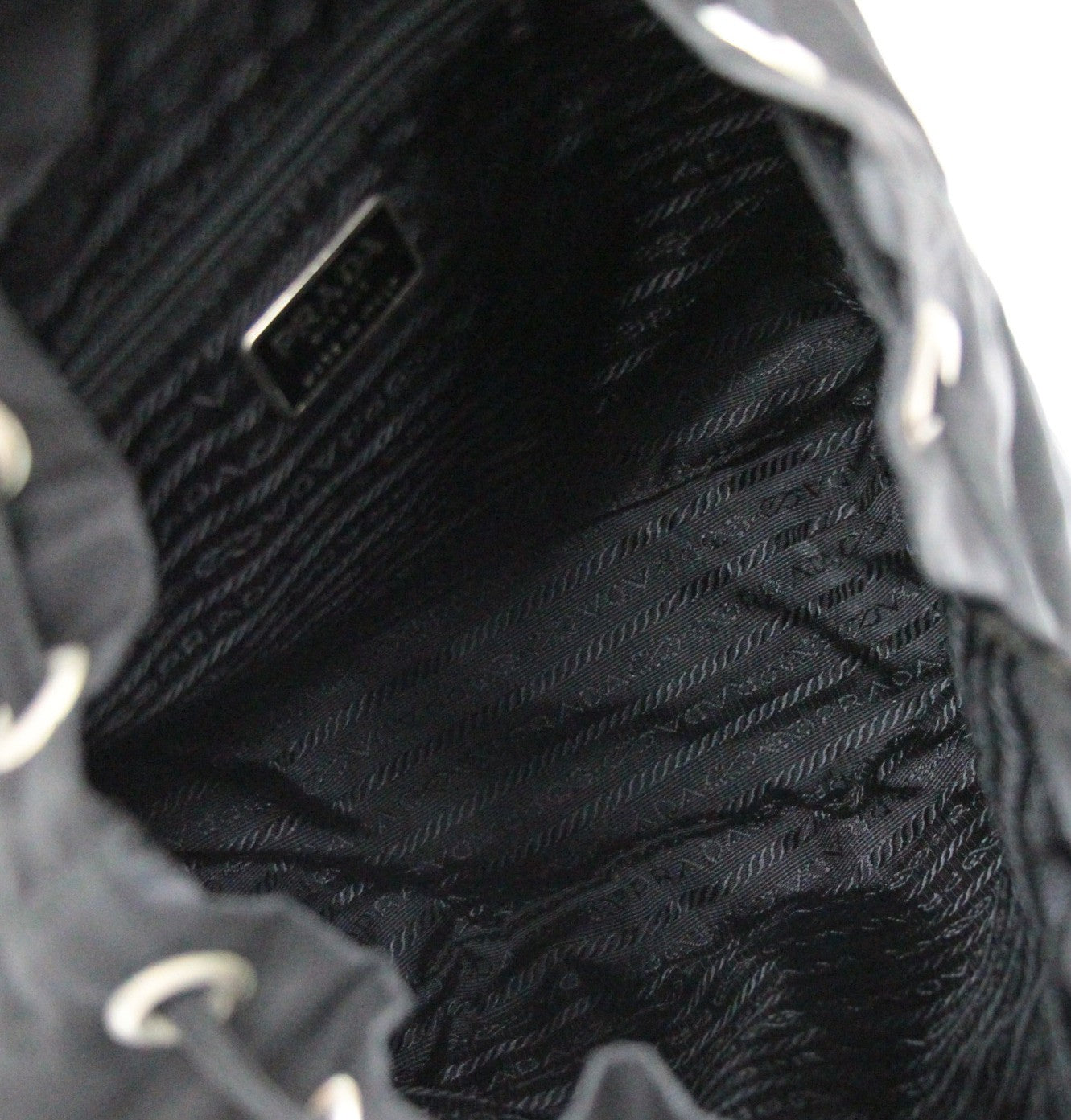 PRADA Nylon Triangle Logo Small Backpack Size ONE SIZE