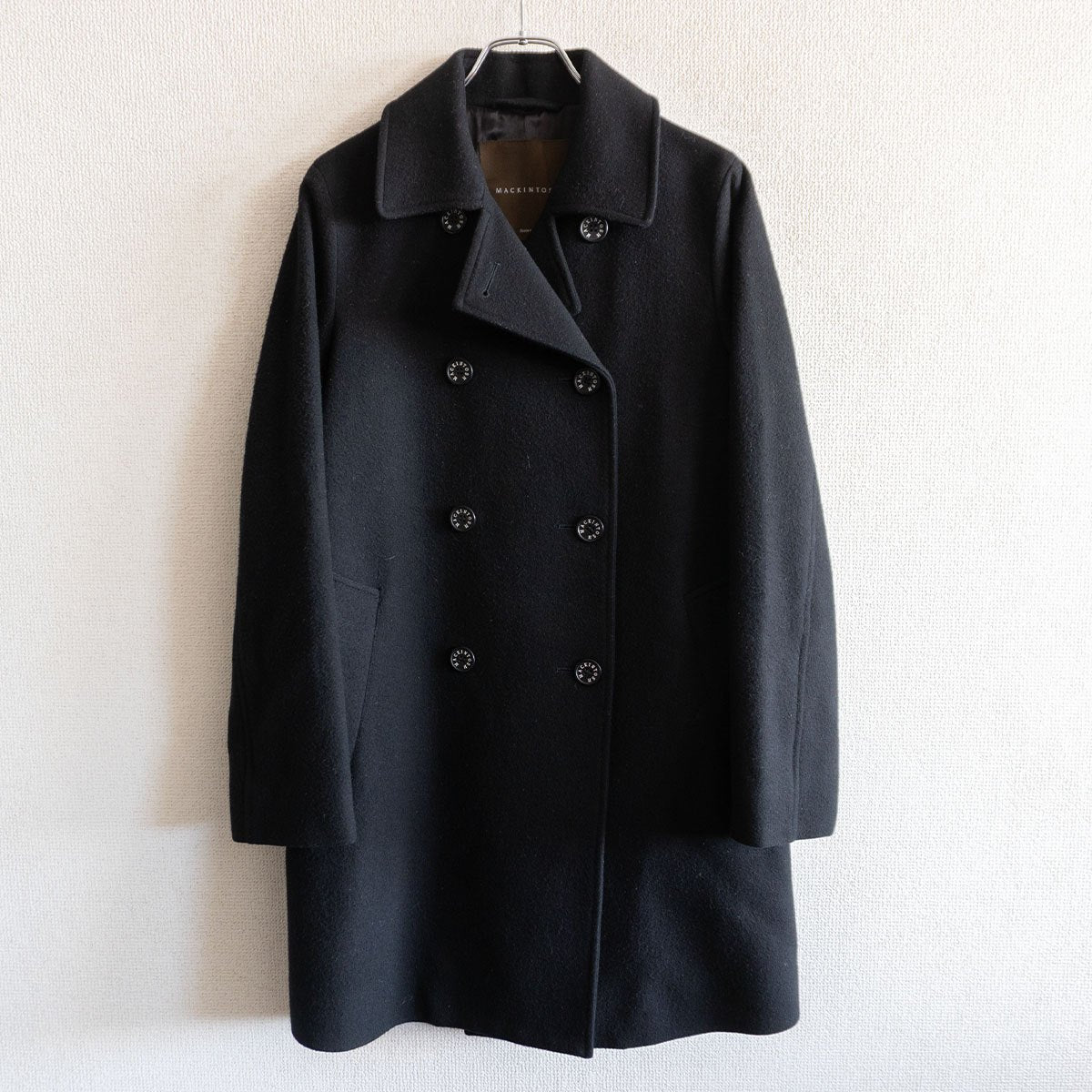 Mackintosh Wool Coat Black Size 36
