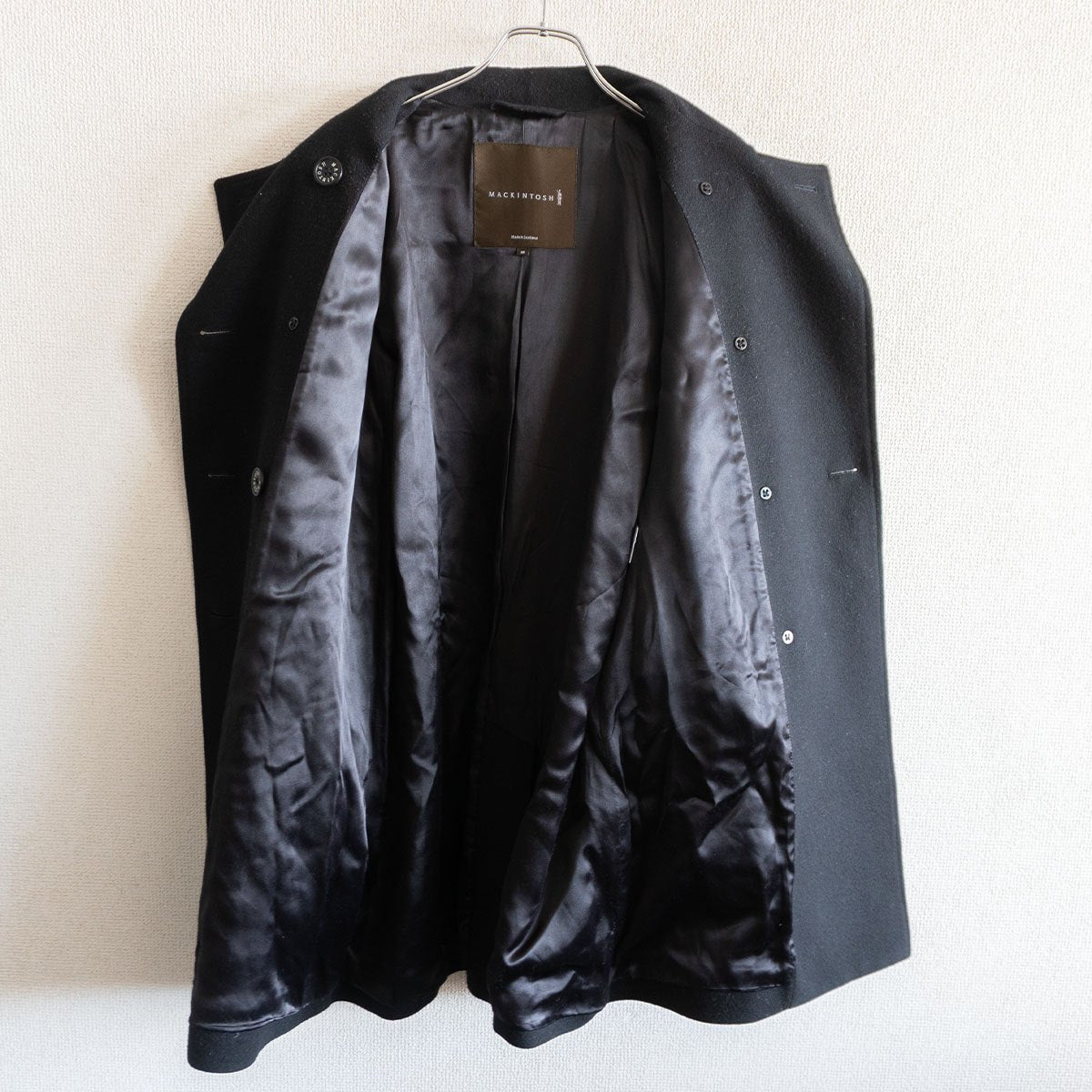Mackintosh Wool Coat Black Size 36