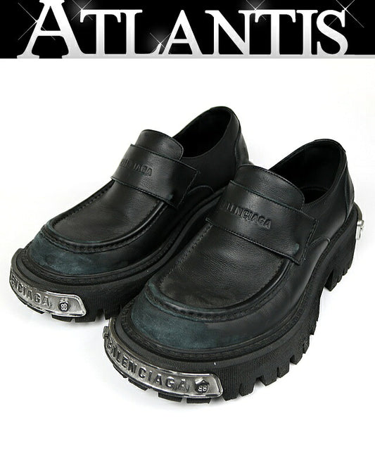 BALENCIAGA Logo Plate Tractor Sole Loafers Size EU 41