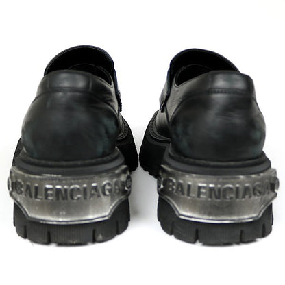 BALENCIAGA Logo Plate Tractor Sole Loafers Size EU 41
