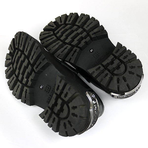 BALENCIAGA Logo Plate Tractor Sole Loafers Size EU 41