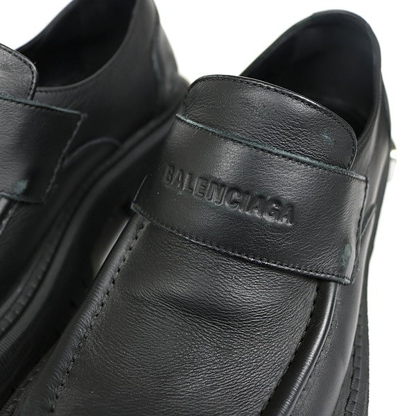 BALENCIAGA Logo Plate Tractor Sole Loafers Size EU 41
