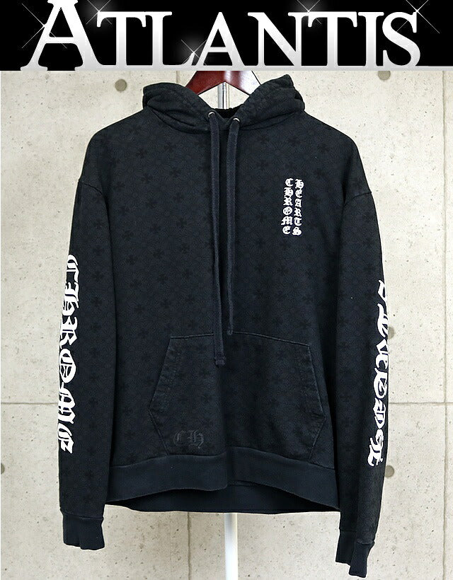 CHROME HEARTS CH Plus All-Over Print Hoodie Black Size M