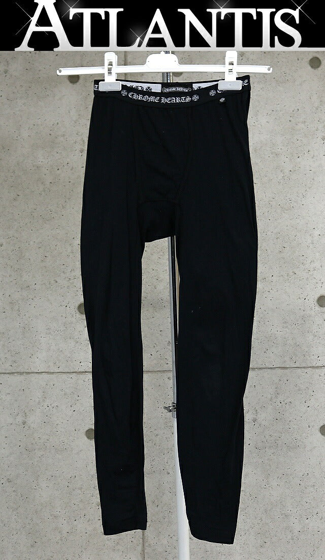 CHROME HEARTS Hem Horseshoe Print Leggings Black Size S