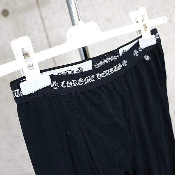 CHROME HEARTS Hem Horseshoe Print Leggings Black Size S