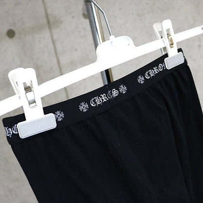 CHROME HEARTS Hem Horseshoe Print Leggings Black Size S