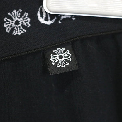 CHROME HEARTS Hem Horseshoe Print Leggings Black Size S