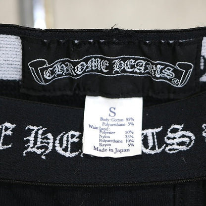 CHROME HEARTS Hem Horseshoe Print Leggings Black Size S