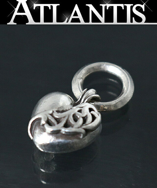 CHROME HEARTS Large Heart Pendant Charm Silver Size ONE SIZE