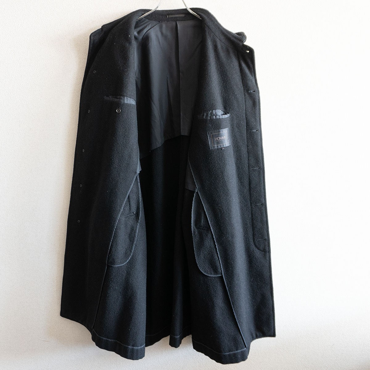Comme des Garcons 80 Ribbed Balmacaan Coat Size M