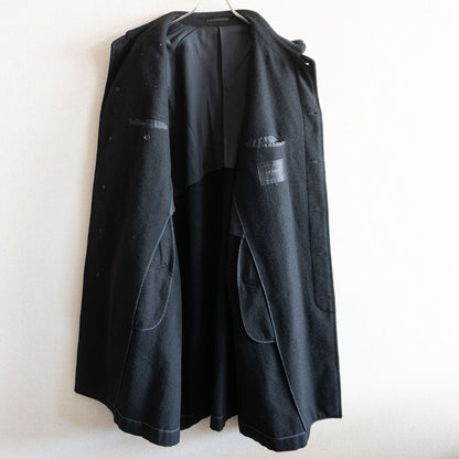 Comme des Garcons 80 Ribbed Balmacaan Coat Size M