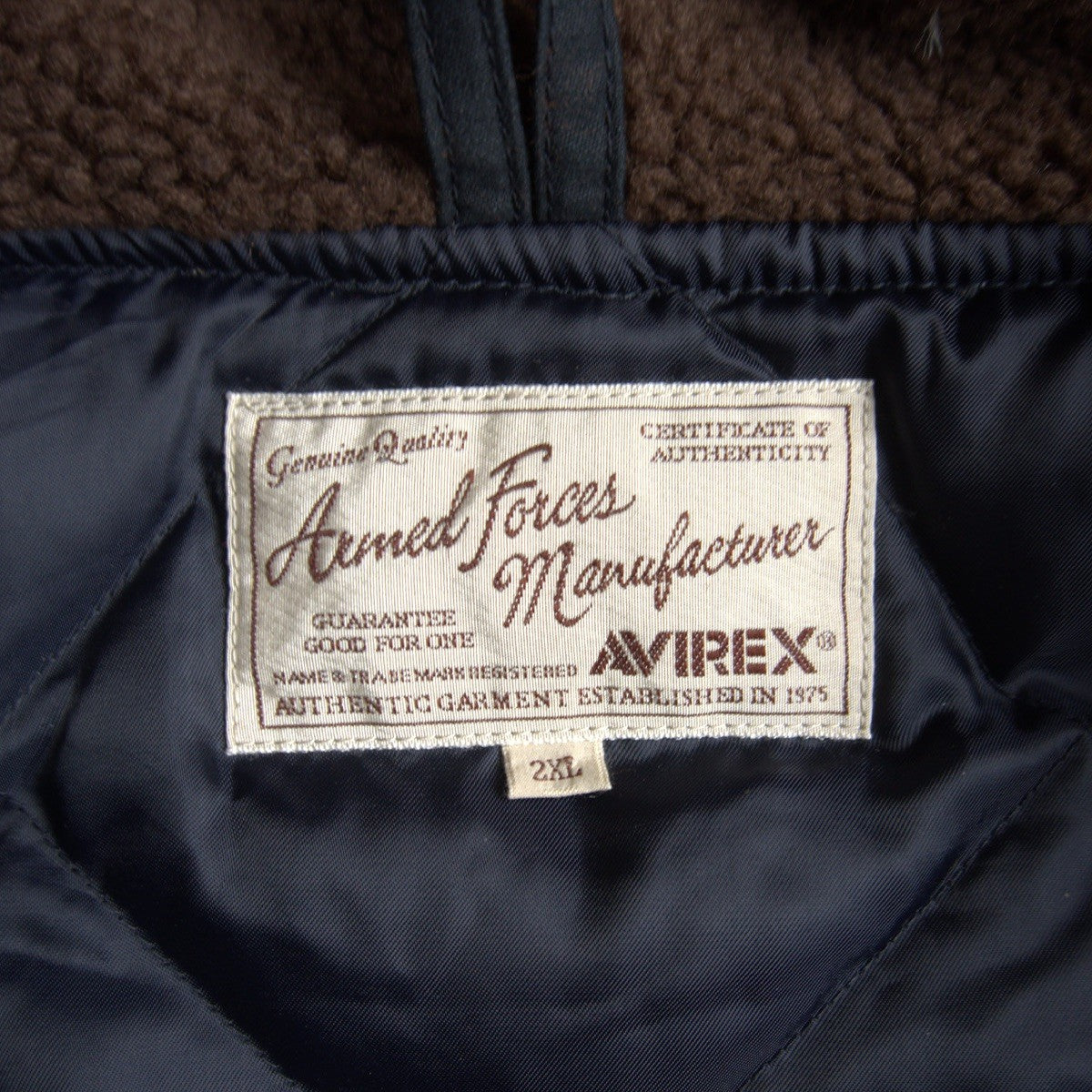 Avirex B-9 flight jacket Blue Size 2XL