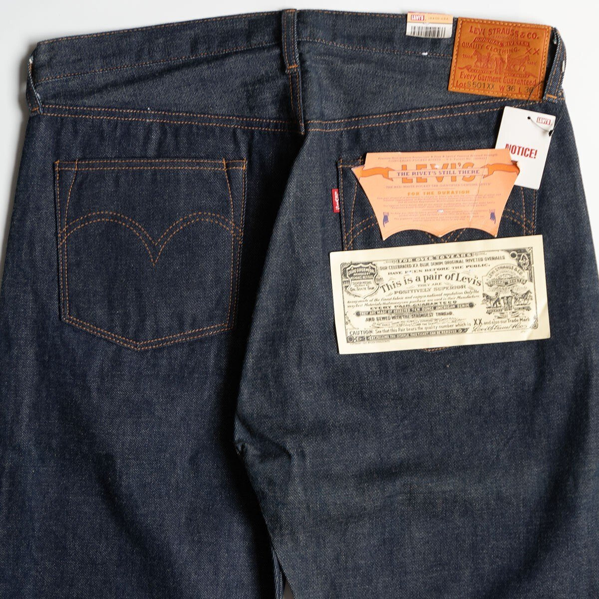 Levi's Vintage Clothing x Dead Stock S501XX Big E Jeans Denim Pants Size 36×36