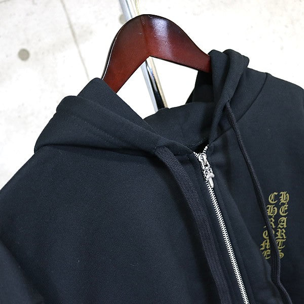 CHROME HEARTS Old English Logo Hoodie Black/Khaki Size L