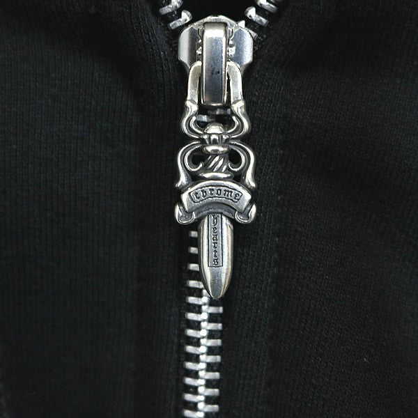 CHROME HEARTS Old English Logo Hoodie Black/Khaki Size L