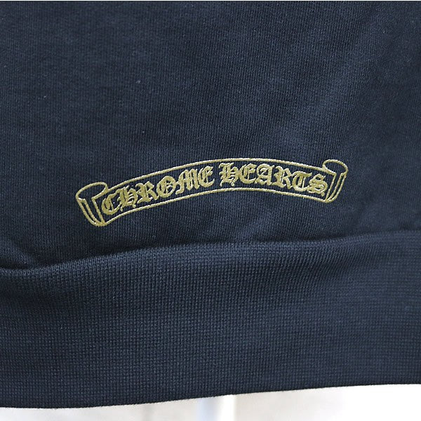 CHROME HEARTS Old English Logo Hoodie Black/Khaki Size L