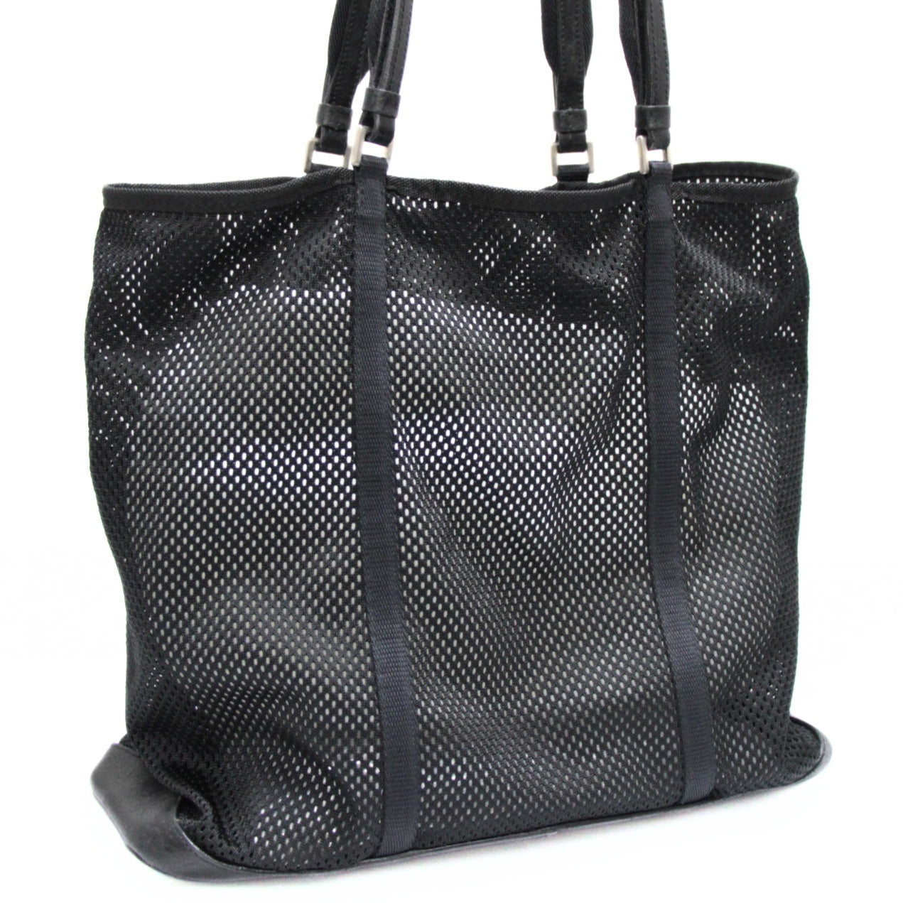 PRADA Prada Sport Mesh Canvas Tote Bag Black Size ONE SIZE