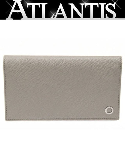 BVLGARI Bulgari Man Leather Bifold Wallet Gray Size ONE SIZE