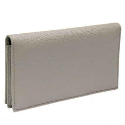 BVLGARI Bulgari Man Leather Bifold Wallet Gray Size ONE SIZE