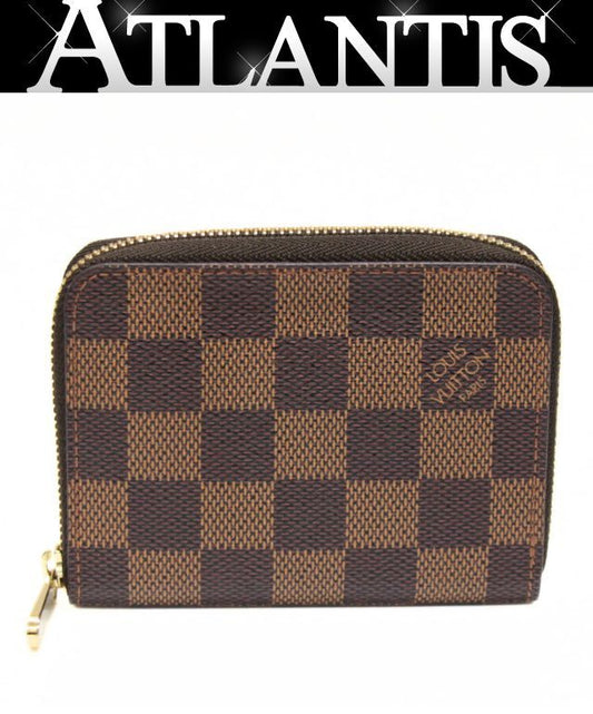 Louis Vuitton Damier Zippy Coin Wallet Brown Size ONE SIZE