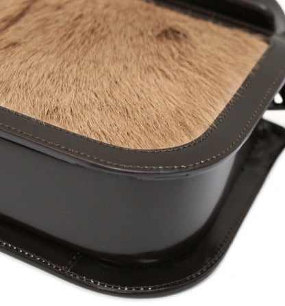 CELINE Vintage Calf Hair Shoulder Bag Brown Size ONE SIZE