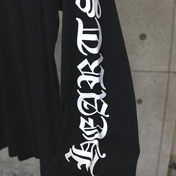 CHROME HEARTS Old English Neck Logo Long Sleeve Tee Black Size M