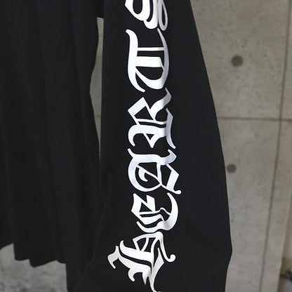 CHROME HEARTS Old English Neck Logo Long Sleeve Tee Black Size M