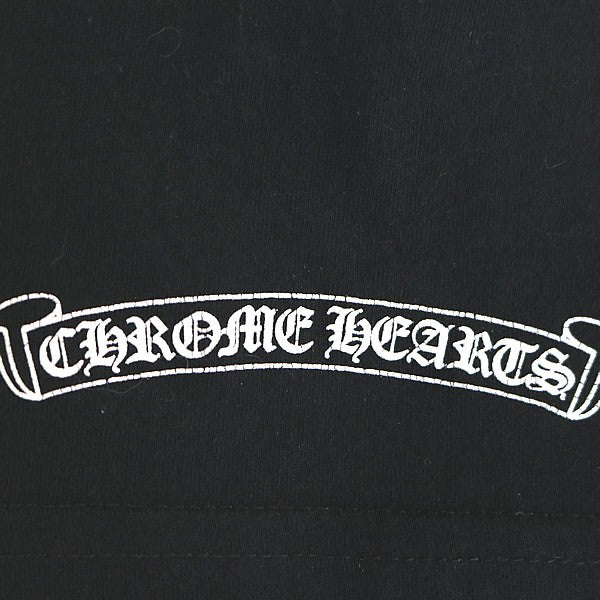 CHROME HEARTS Old English Neck Logo Long Sleeve Tee Black Size M
