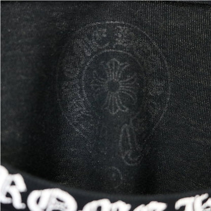 CHROME HEARTS Old English Neck Logo Long Sleeve Tee Black Size M