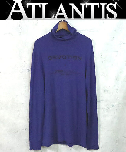 RAF SIMONS Micromodal High Neck Long Top Purple Size L