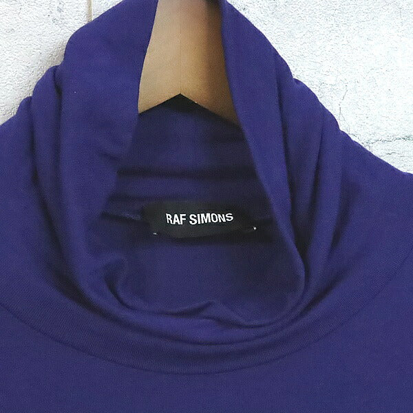 RAF SIMONS Micromodal High Neck Long Top Purple Size L