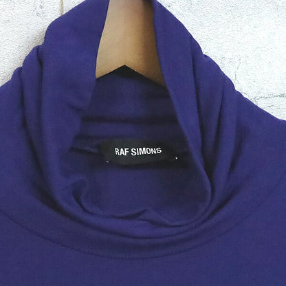 RAF SIMONS Micromodal High Neck Long Top Purple Size L