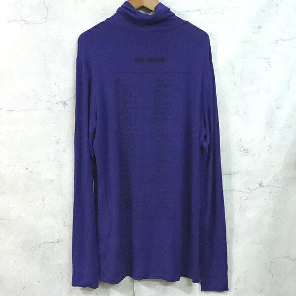 RAF SIMONS Micromodal High Neck Long Top Purple Size L