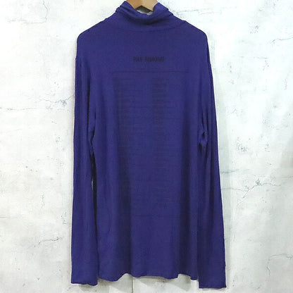 RAF SIMONS Micromodal High Neck Long Top Purple Size L