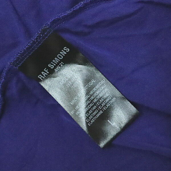 RAF SIMONS Micromodal High Neck Long Top Purple Size L