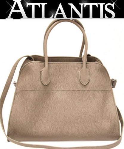 The Row Soft Margaux 12 Leather Dark Taupe Shoulder Bag Size ONE SIZE