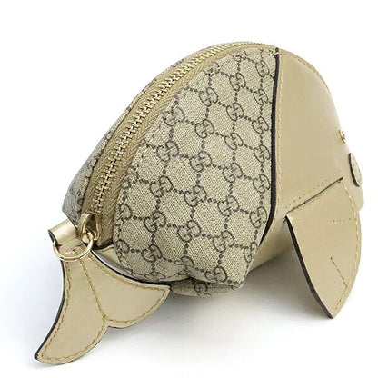 GUCCI Whale Micro GG Leather PVC Case Beige Size ONE SIZE