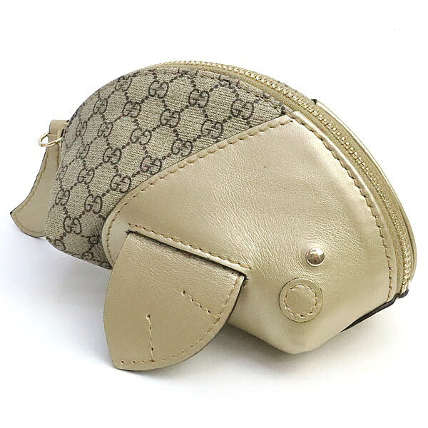 GUCCI Whale Micro GG Leather PVC Case Beige Size ONE SIZE