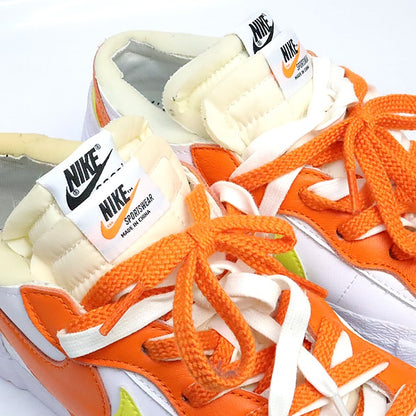 NIKE x SACAI Blazer Low Magma Orange Sneakers Size 27.5cm