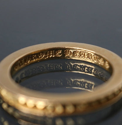 CHROME HEARTS 22K TFP Jubi Punk Gold Ring Size ONE SIZE