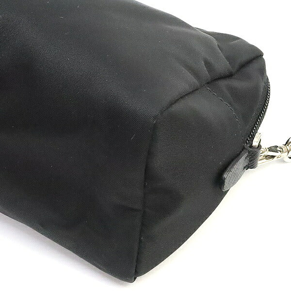 PRADA Triangle Logo Nylon Silver Hardware Pouch Size ONE SIZE