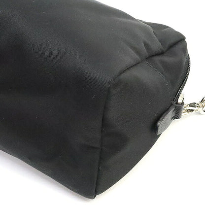 PRADA Triangle Logo Nylon Silver Hardware Pouch Size ONE SIZE