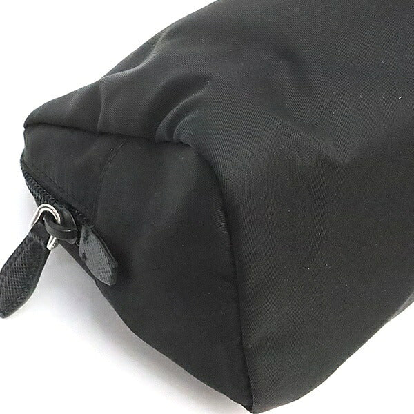PRADA Triangle Logo Nylon Silver Hardware Pouch Size ONE SIZE