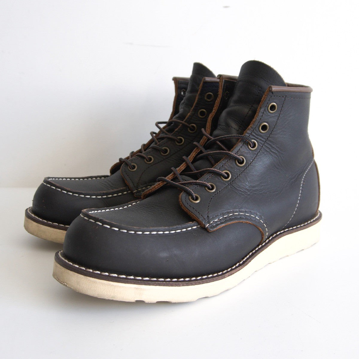 REDWING 8849 6inch Classic Moc Toe Boots Black Size 8.5D