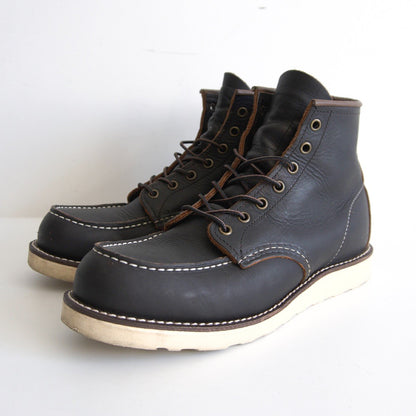 REDWING 8849 6inch Classic Moc Toe Boots Black Size 8.5D